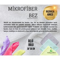 Mikro Fiber Temizlik Bezi 3'lü Rulo